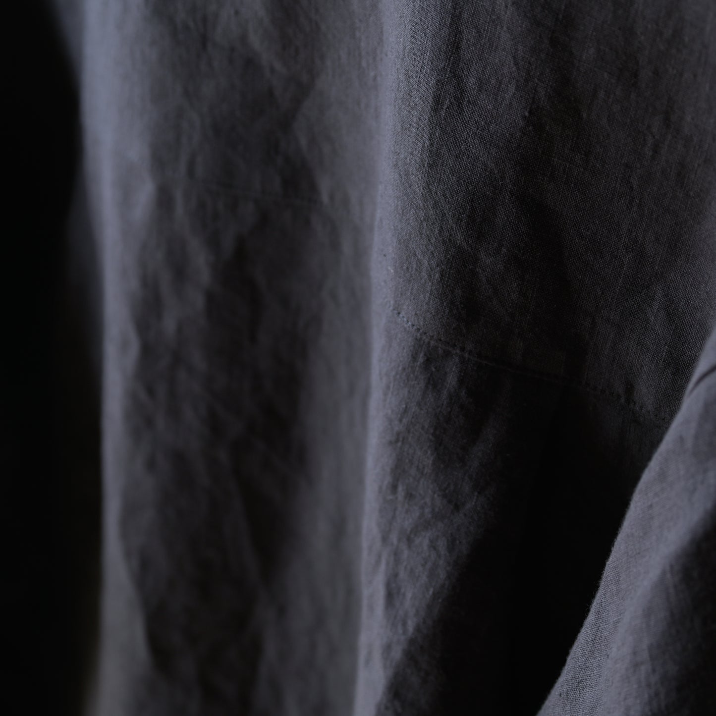 "work" linen pullover shirt -men's- <color: Charcoal>