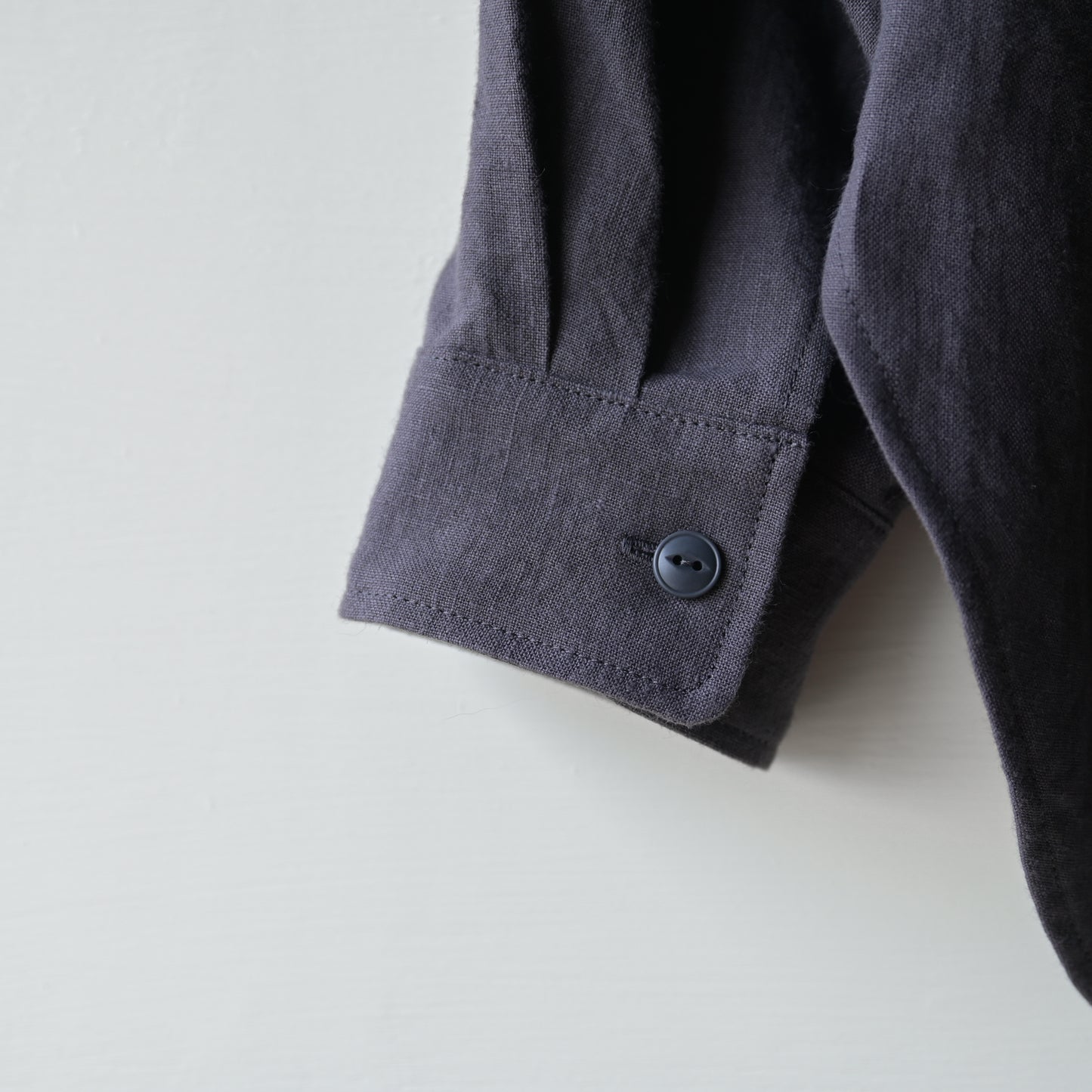 "work" linen pullover shirt -women's- <color: Charcoal>