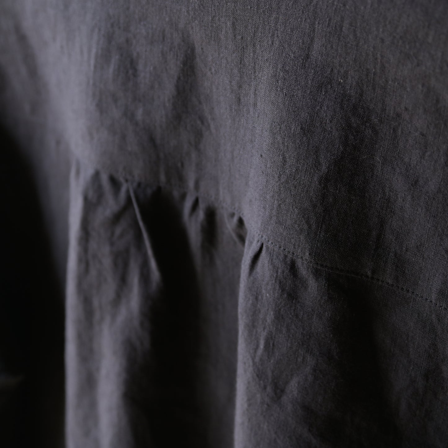 "work" linen pullover shirt -women's- <color: Charcoal>