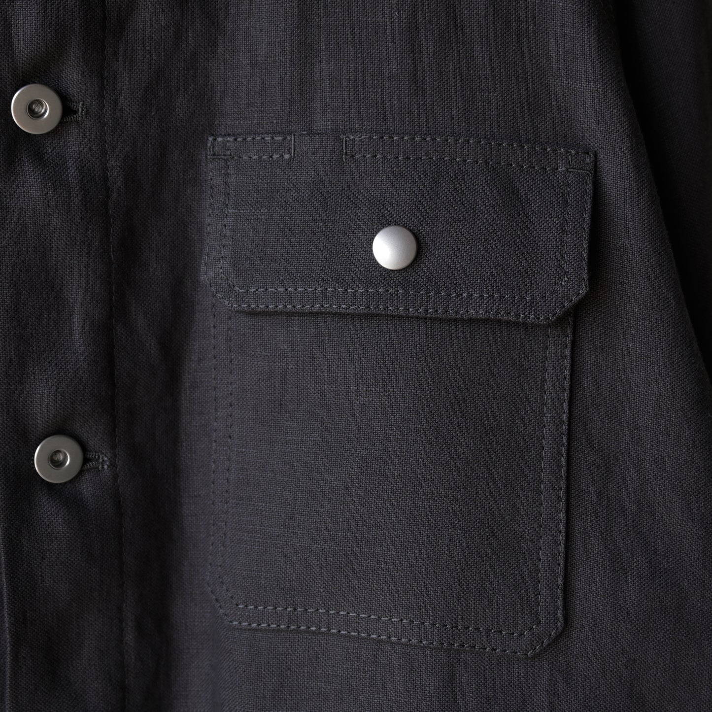 "work" linen jacket <color: Charcoal>