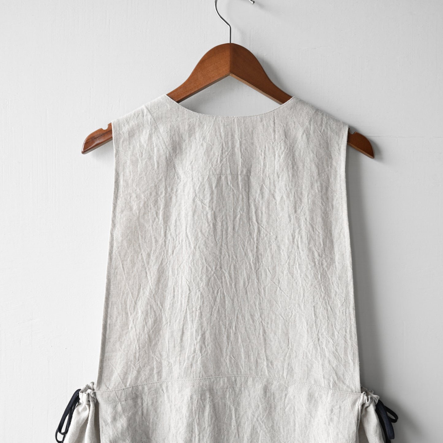 "work" linen dress apron <color: Natural>