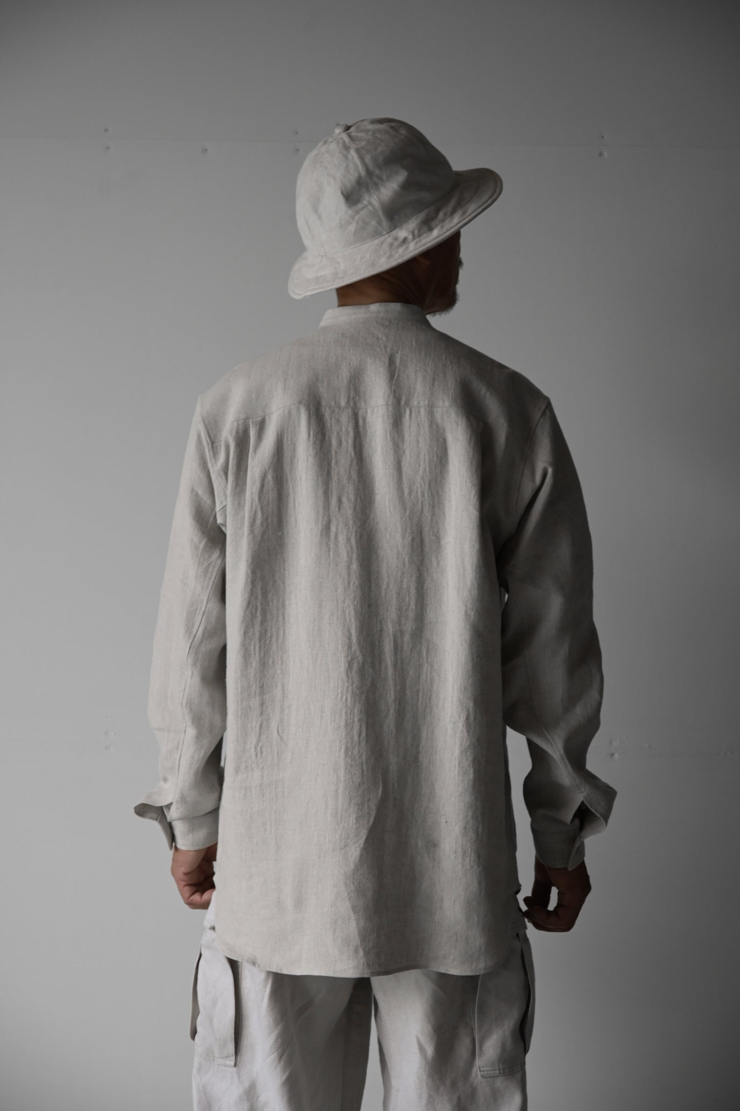 "work" linen pullover shirt -men's- <color: Natural>