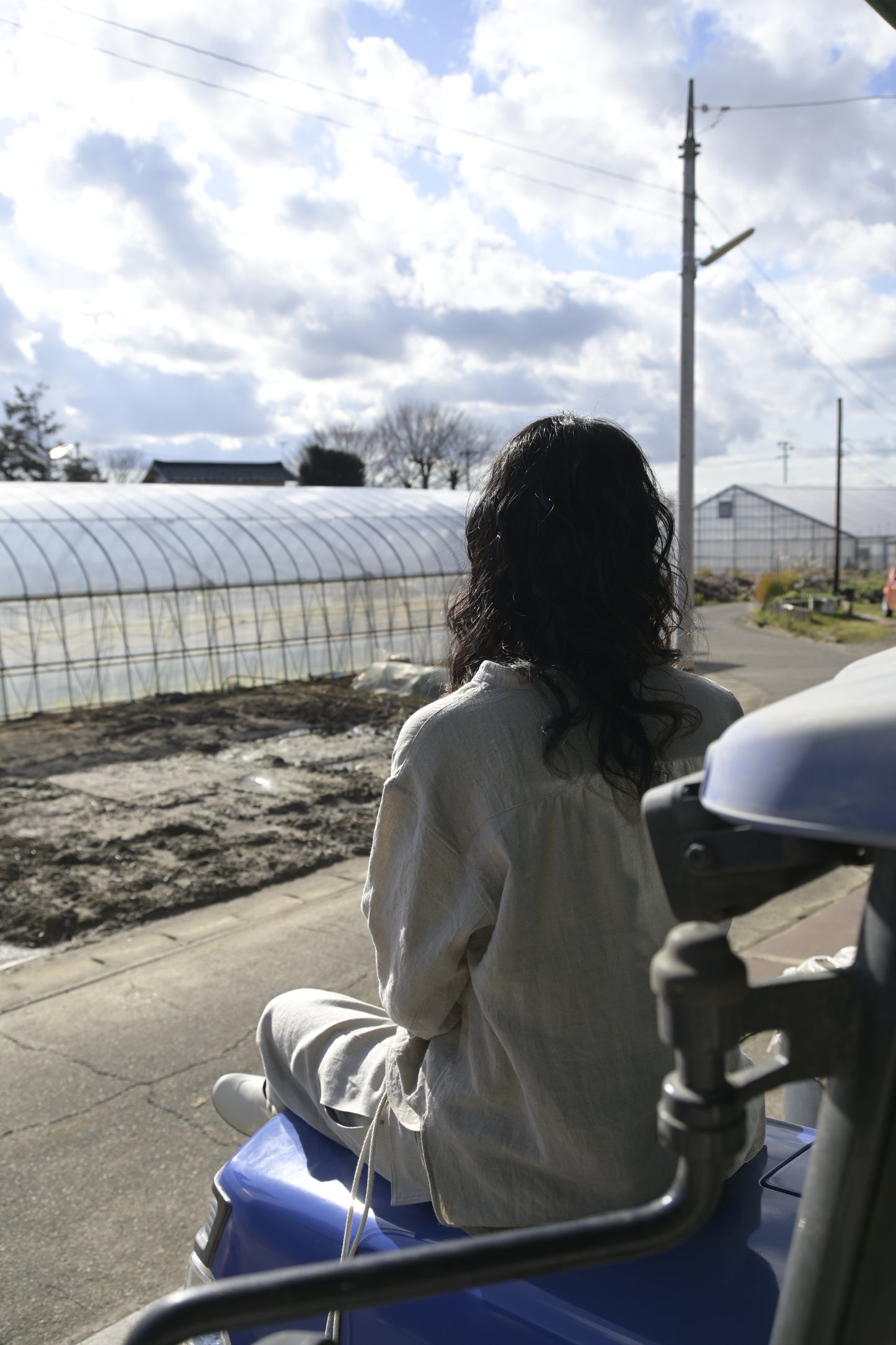 "work" linen pullover shirt -women's- <color: Natural>