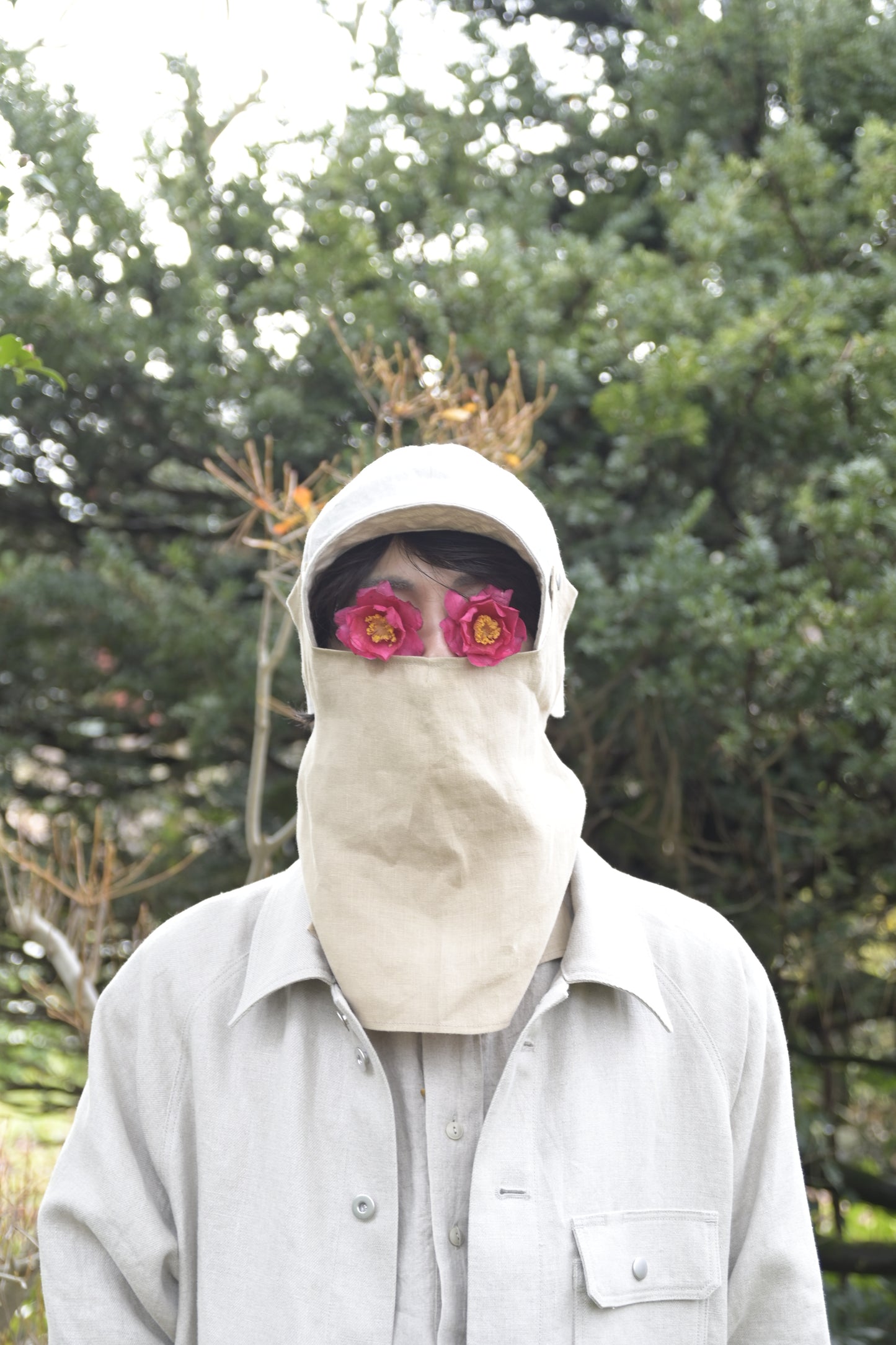 linen × washi ”work" hat <color: Natural>