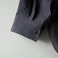 "work" linen pullover shirt  -men's- <color: Charcoal>