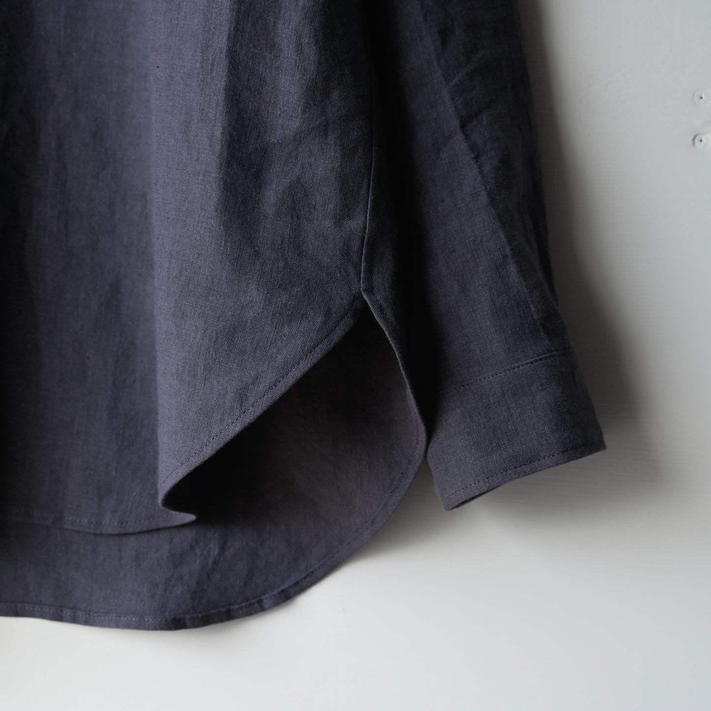 "work" linen pullover shirt  -women's- <color: Charcoal>