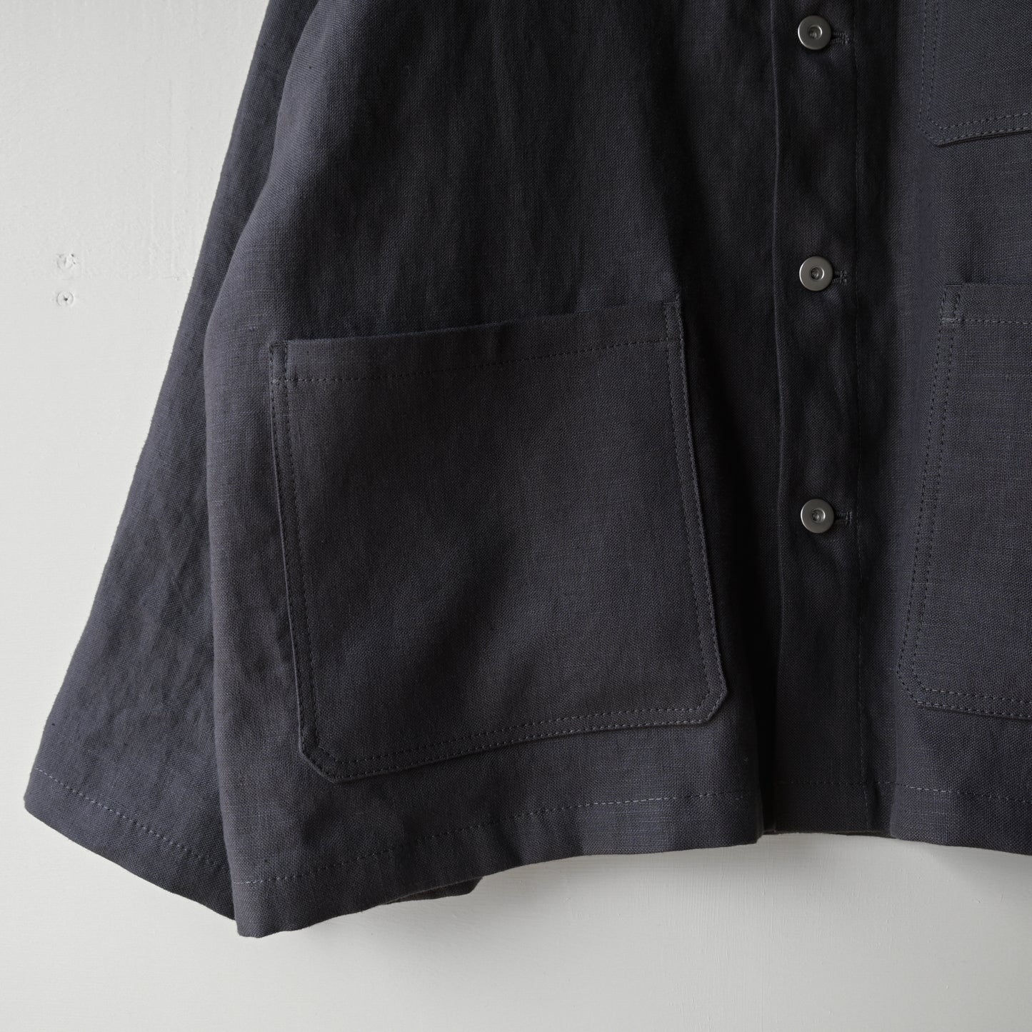 "work" linen jacket <color: Charcoal>