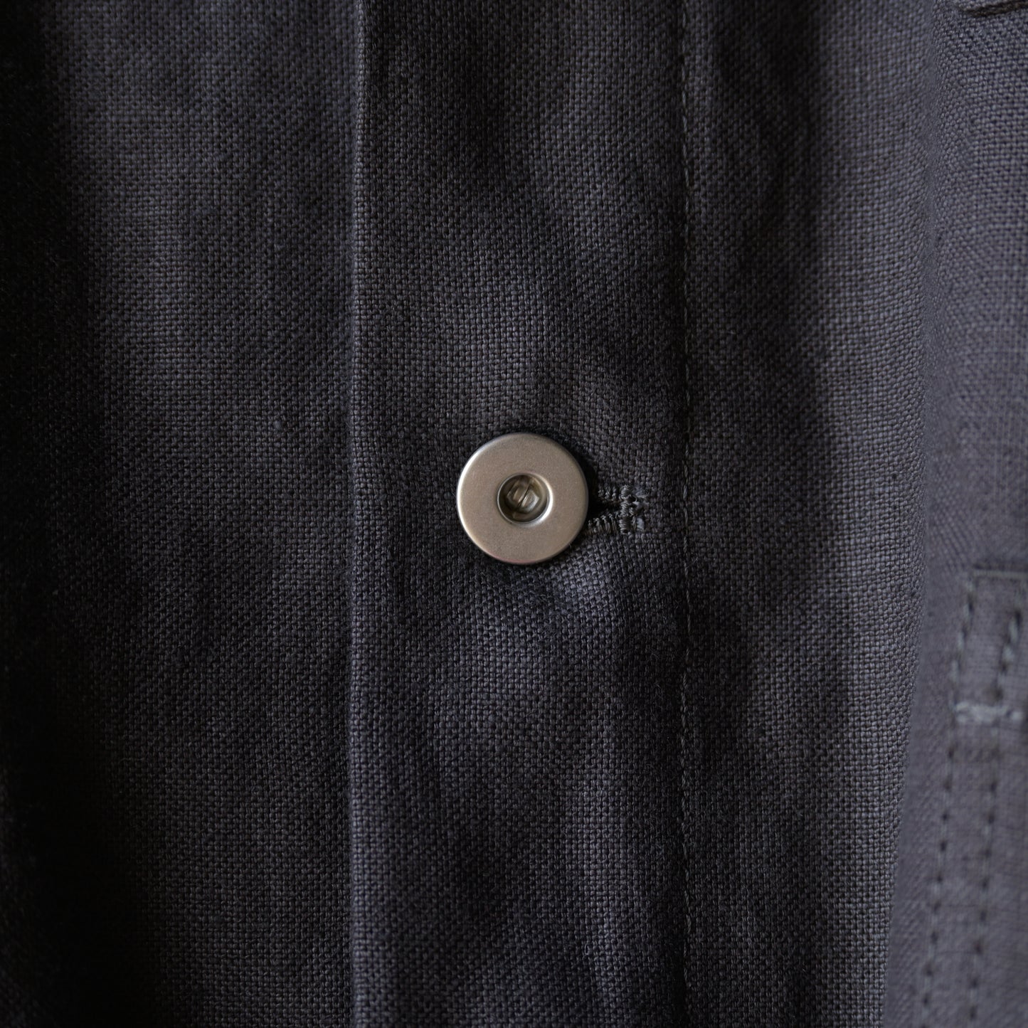 "work" linen jacket <color: Charcoal>