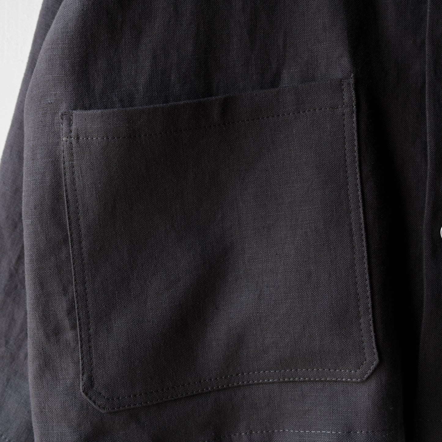 "work" linen jacket <color: Charcoal>