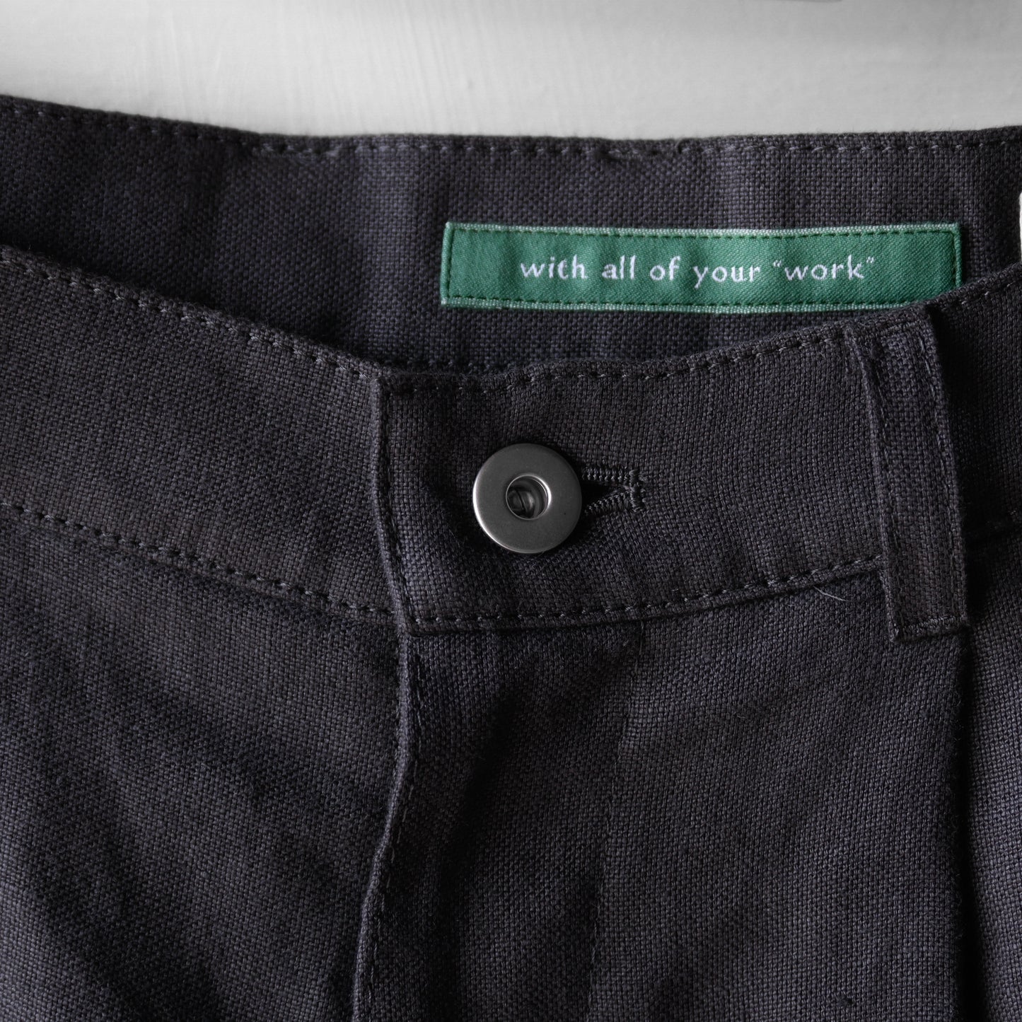 "work" linen cargo pants  -men's- <color: Charcoal>