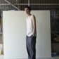 "work" linen cargo pants  -men's- <color: Charcoal>