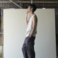 "work" linen cargo pants  -men's- <color: Charcoal>