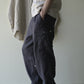 "work" linen cargo pants  -men's- <color: Charcoal>