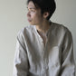 "work" linen pullover shirt  -men's- <color: Natural>