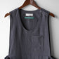 "work" linen dress apron <color: Charcoal>