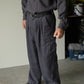 "work" linen cargo pants  -men's- <color: Charcoal>