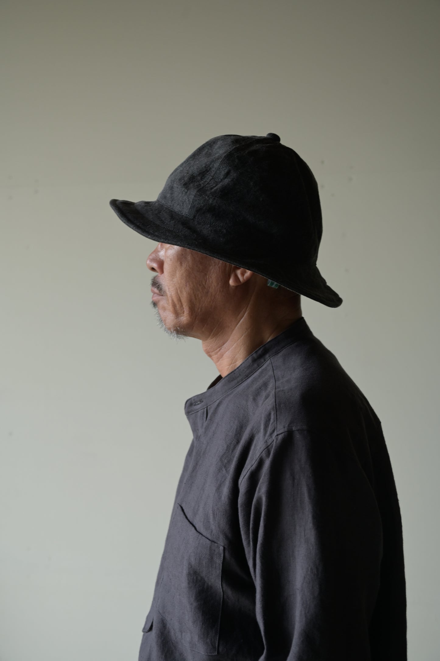 linen × washi ”work" hat <color: Charcoal>