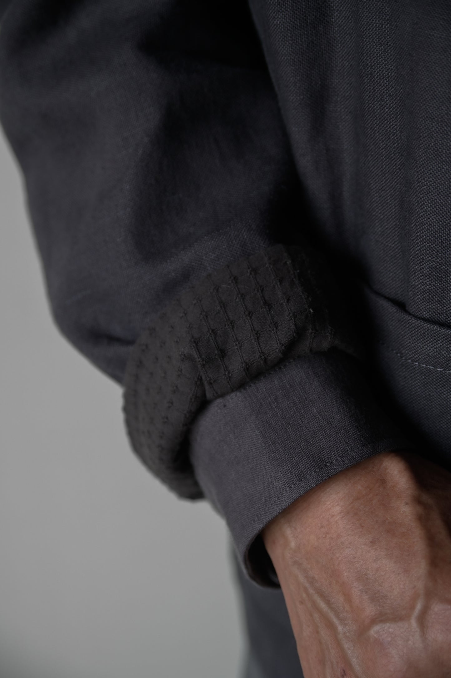 "work" linen jacket <color: Charcoal>