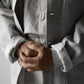 "work" linen jacket <color: Natural>