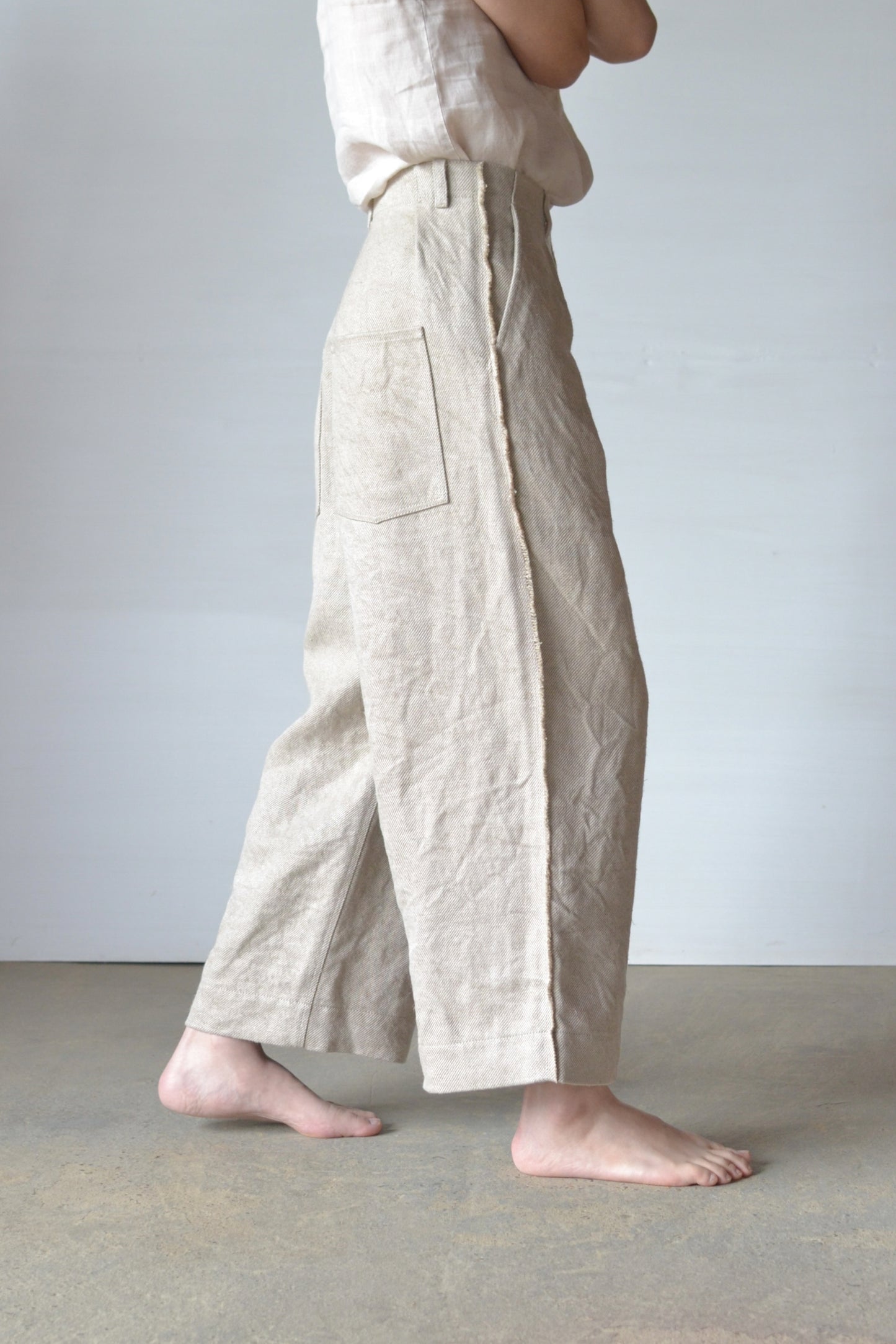 【受注商品】"Tough" linen wide pants <color: Natural> ※2026年3月お届け