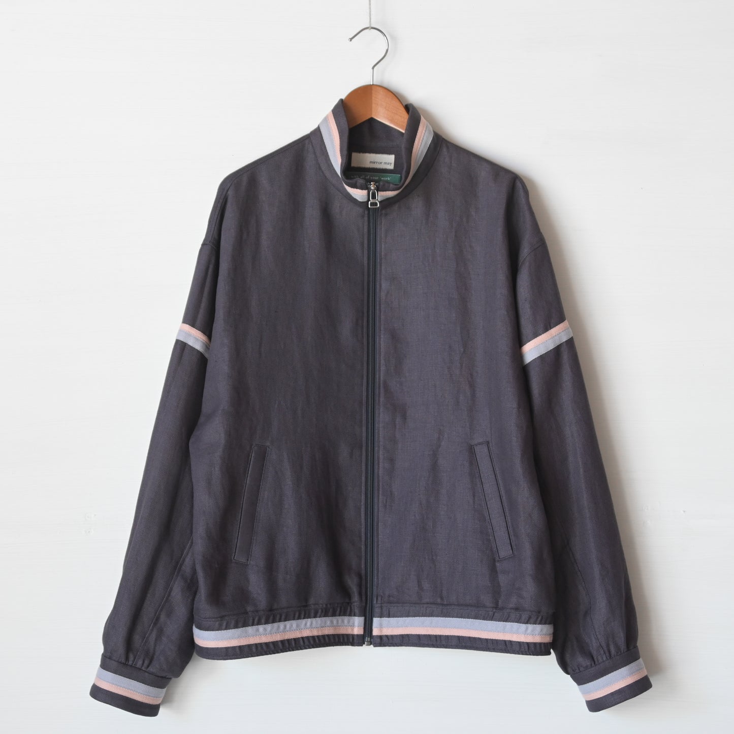 【受注商品】Linen track jacket <color: Charcoal> ※2026年3月お届け