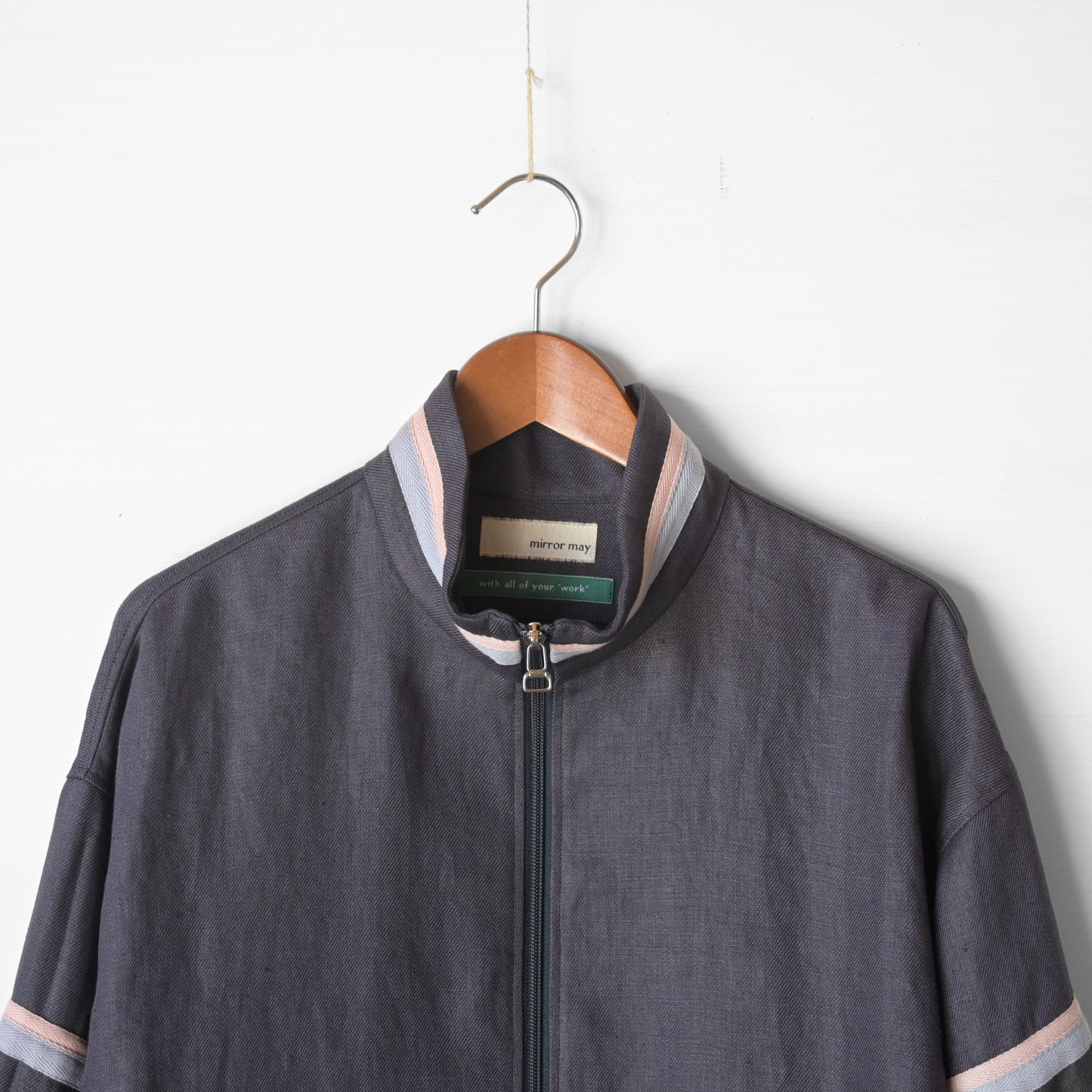 【受注商品】Linen track jacket <color: Charcoal> ※2026年3月お届け