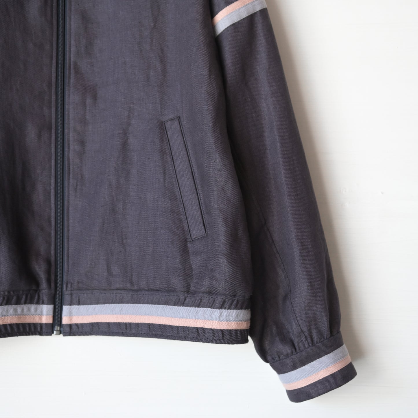 【受注商品】Linen track jacket <color: Charcoal> ※2026年3月お届け