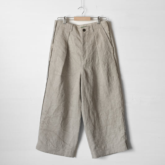 【受注商品】"Tough" linen wide pants <color: Natural> ※2026年3月お届け