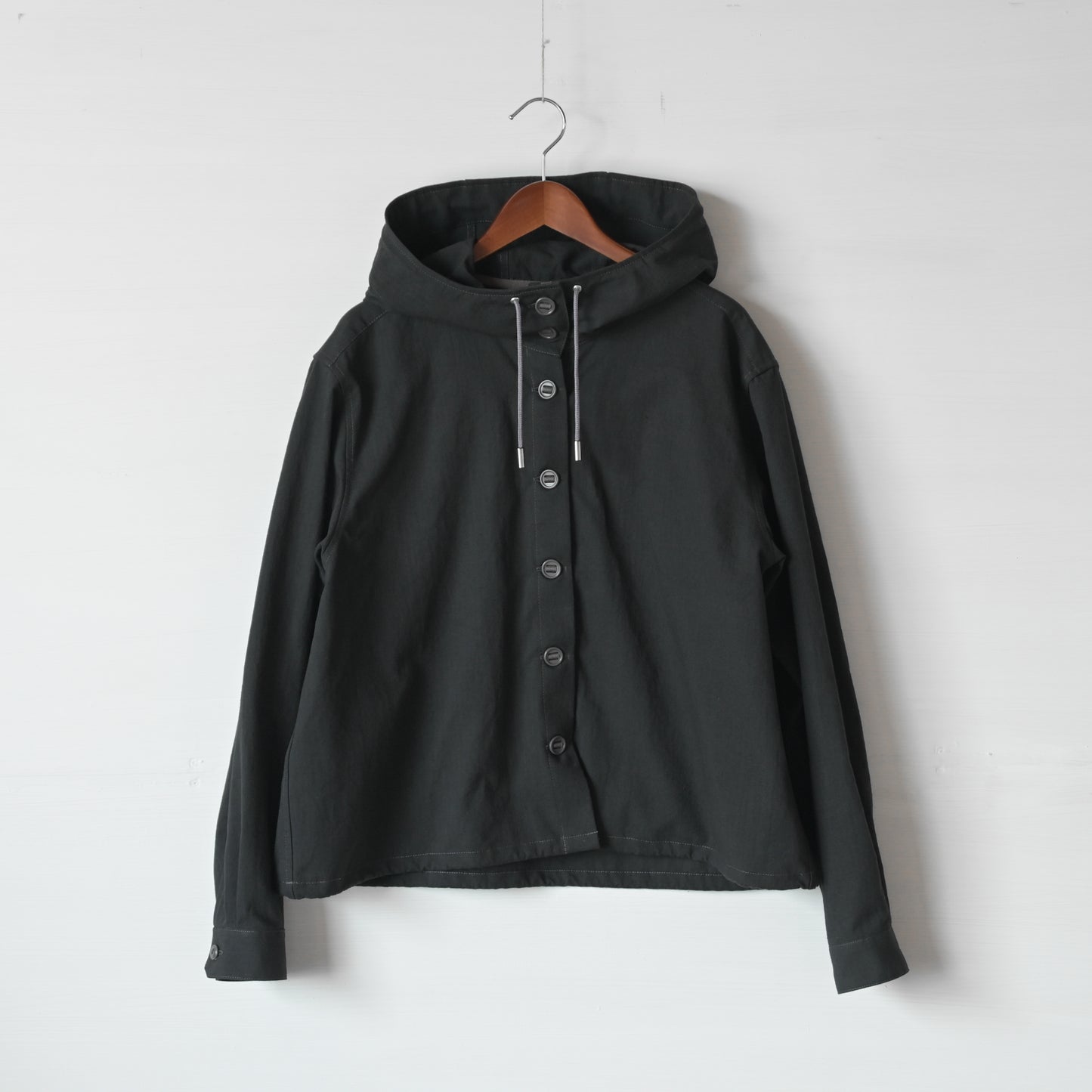 【受注商品】Cotton-hemp shirt hoodie <color: Charcoal> ※2026年3月お届け