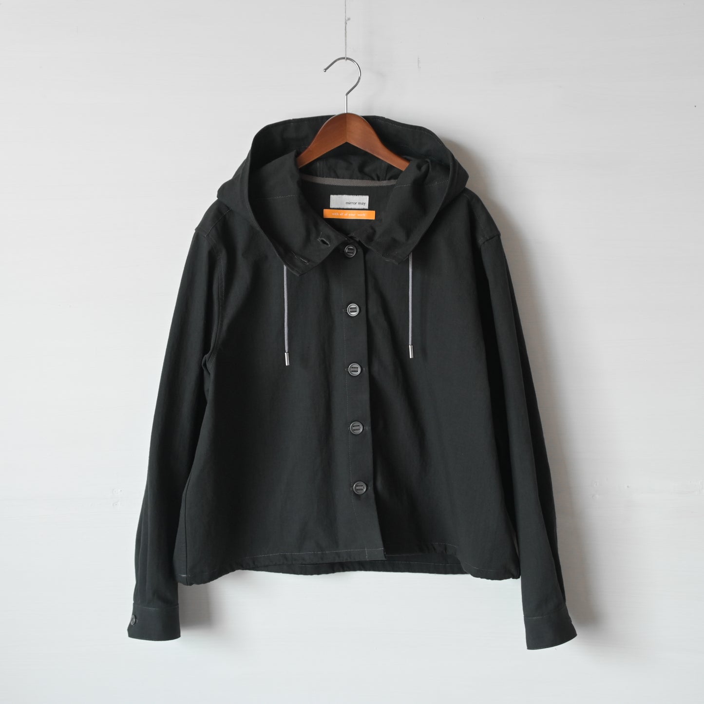 【受注商品】Cotton-hemp shirt hoodie <color: Charcoal> ※2026年3月お届け