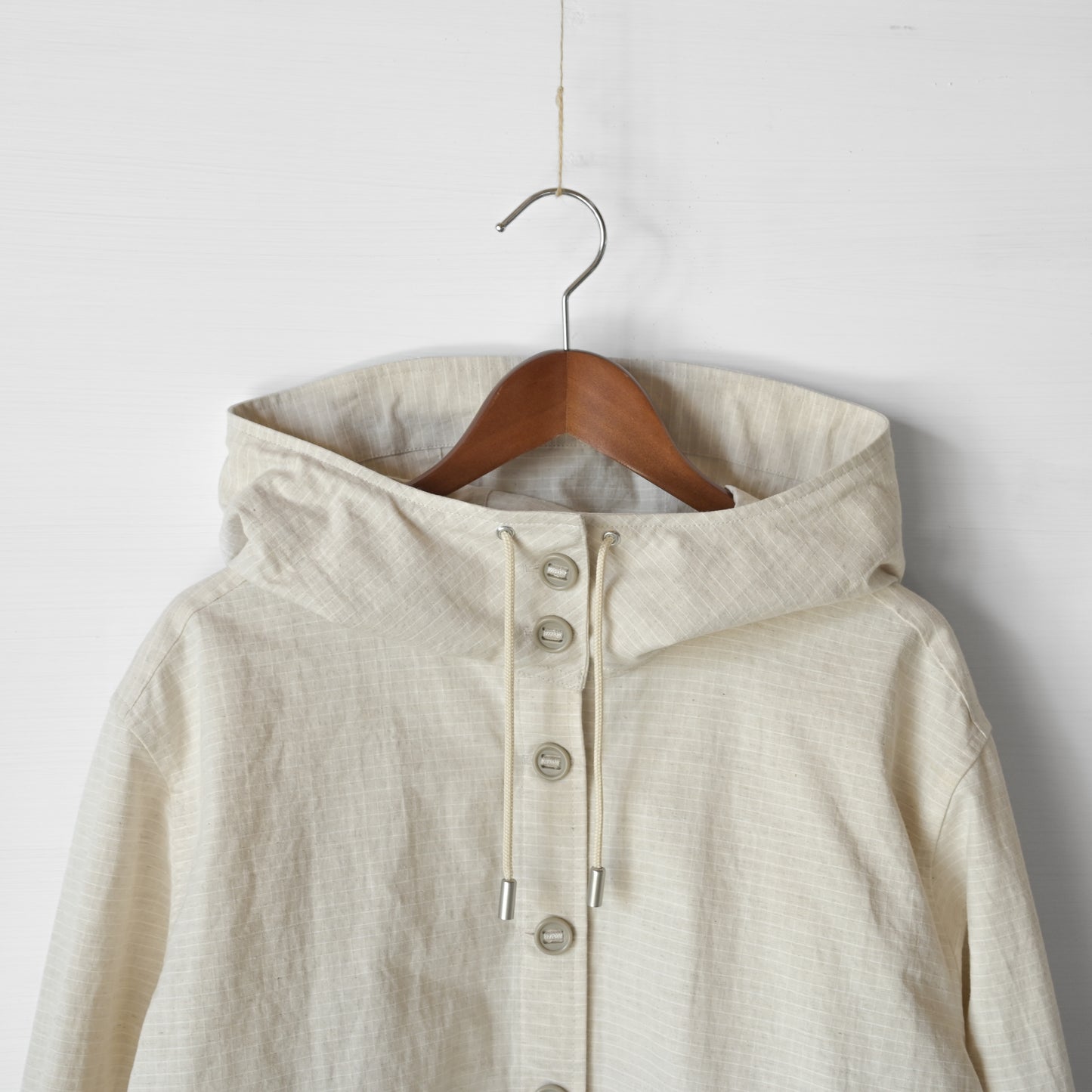 【受注商品】Cotton-hemp shirt hoodie <color: Natural> ※2026年3月お届け