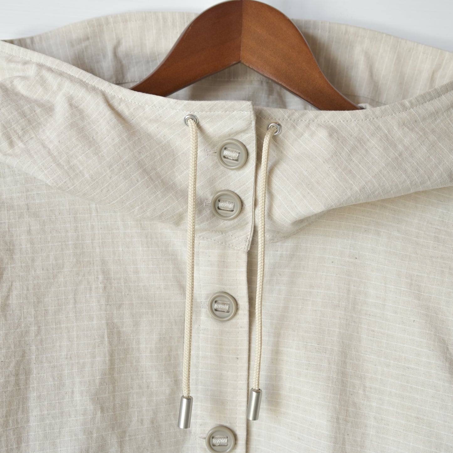 【受注商品】Cotton-hemp shirt hoodie <color: Natural> ※2026年3月お届け