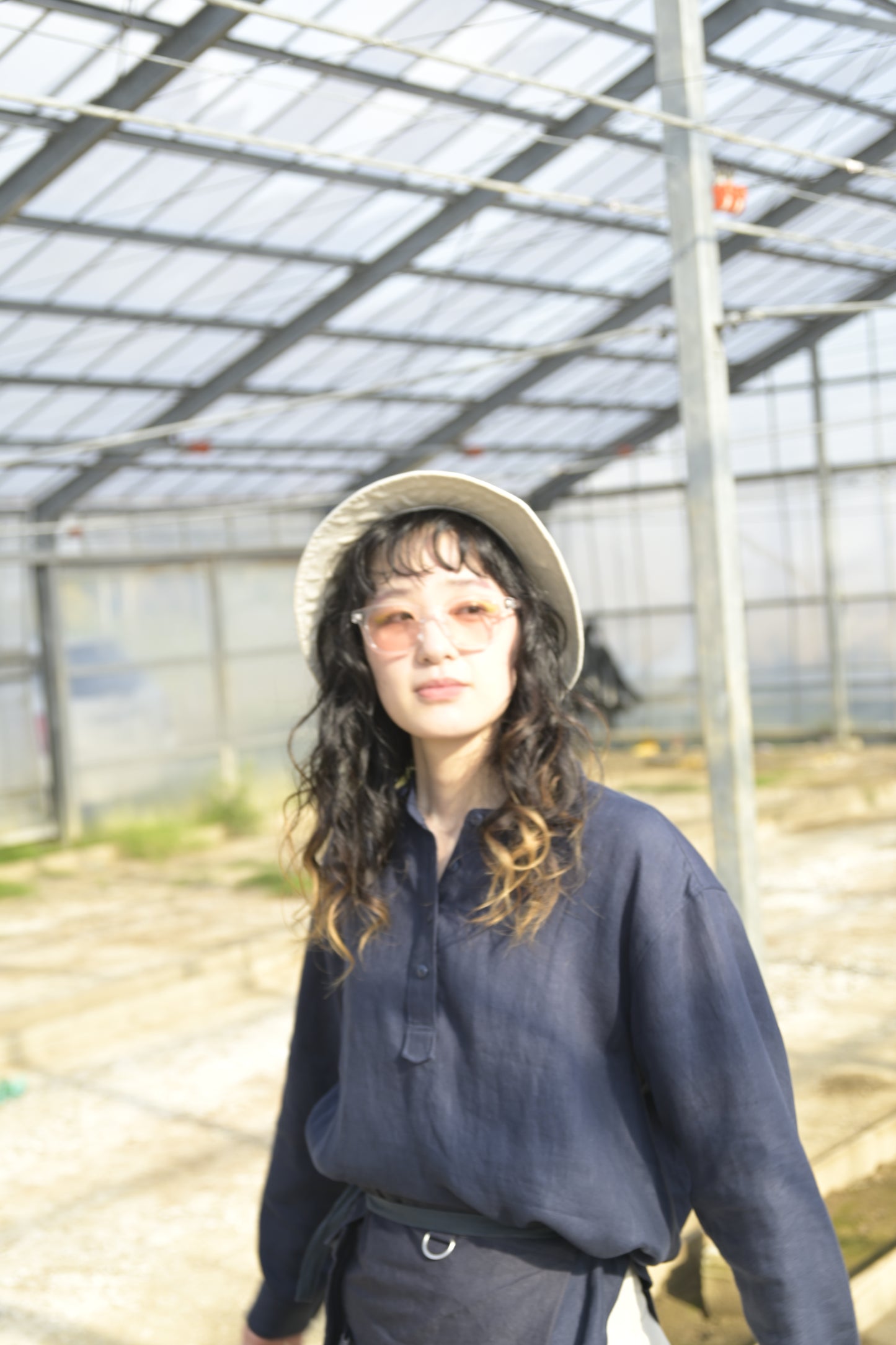 linen × washi ”work" hat <color: Natural>