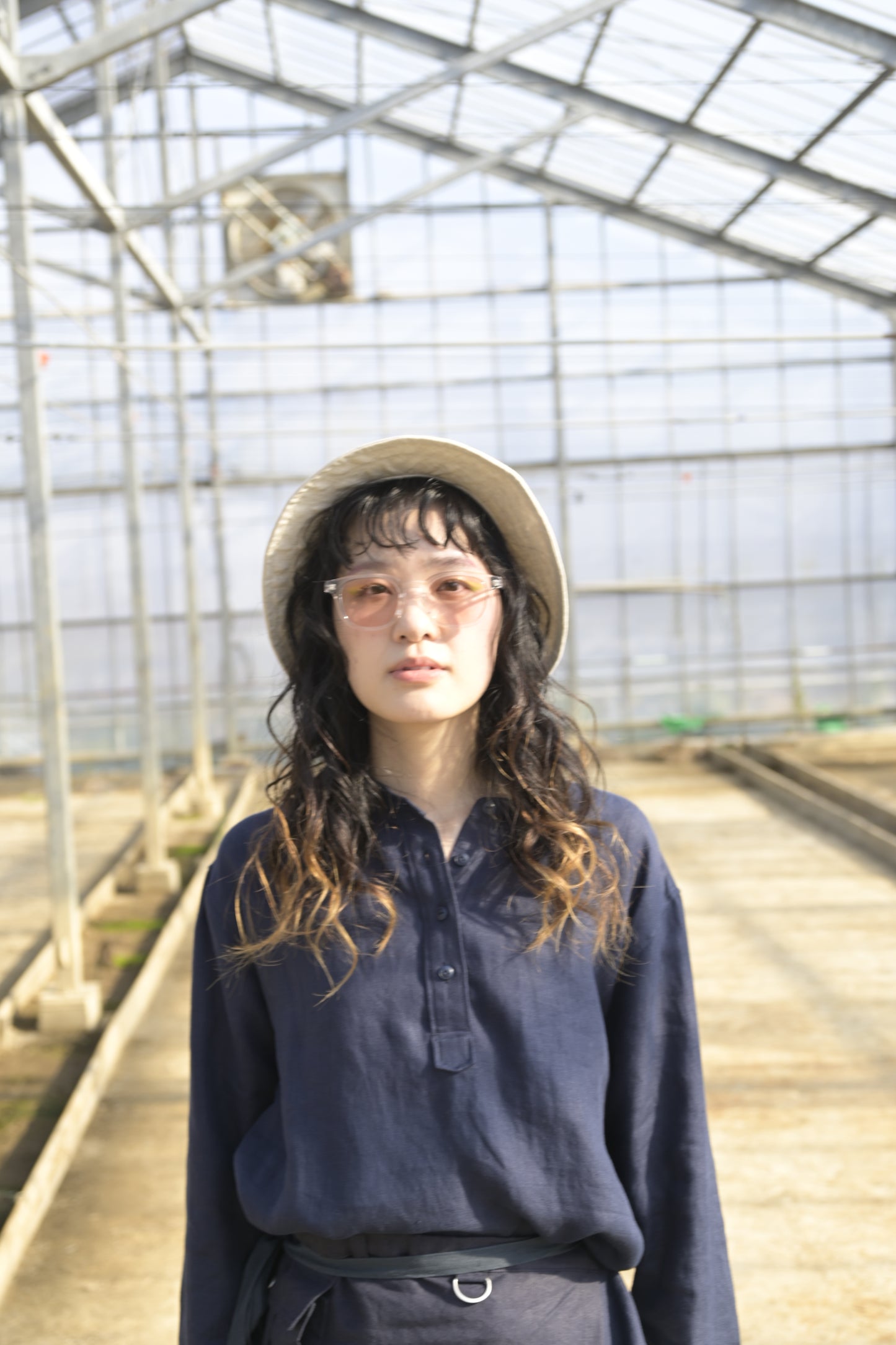 linen × washi ”work" hat <color: Natural>