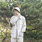 "work" linen jacket <color: Natural>